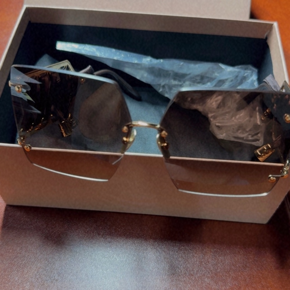 Dolce & Gabbana Gold Gradient Brown Sunglasses